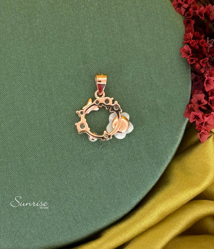 MOP FLORAL PENDANT SET