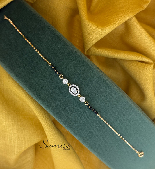 BLACK BEAD GP BRACELET
