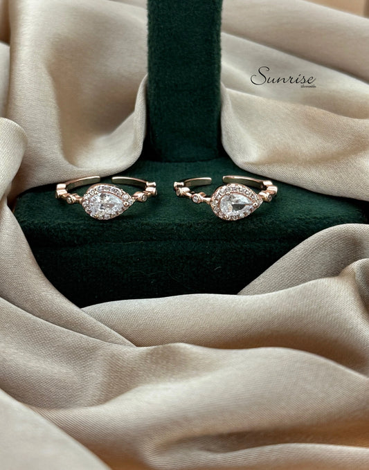 ROSE GOLD CZ TOE RINGS