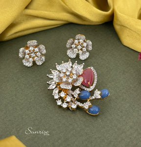 CZ FANCY PENDANT SET