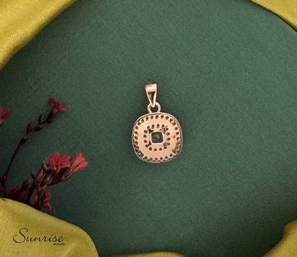 TRENDY ROSE GOLD PENDANT SET