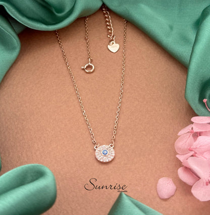 EVIL EYE ROSE GOLD NECKLACE