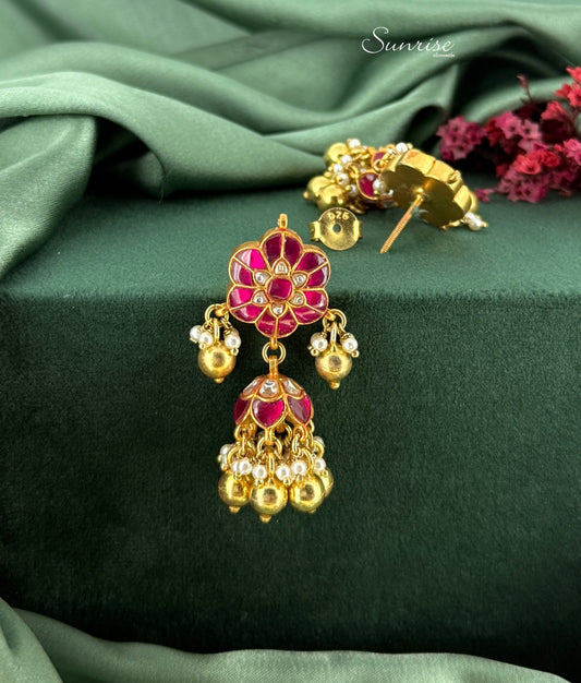 KUNDAN FLORAL JHUMKA