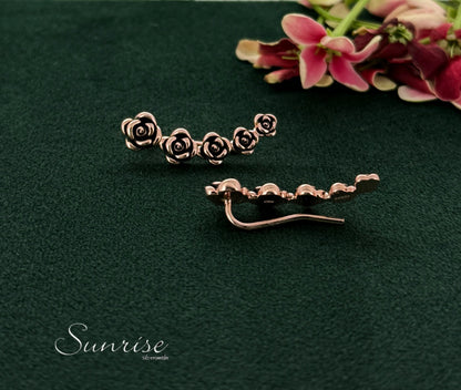 ROSE GOLD ROSE EARCLIPS