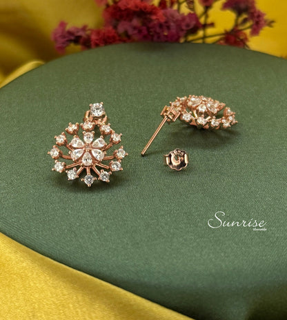 ROSE GOLD FLORAL PENDANT SET