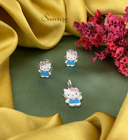 HELLO KITTY ENAMEL  PENDANT SET