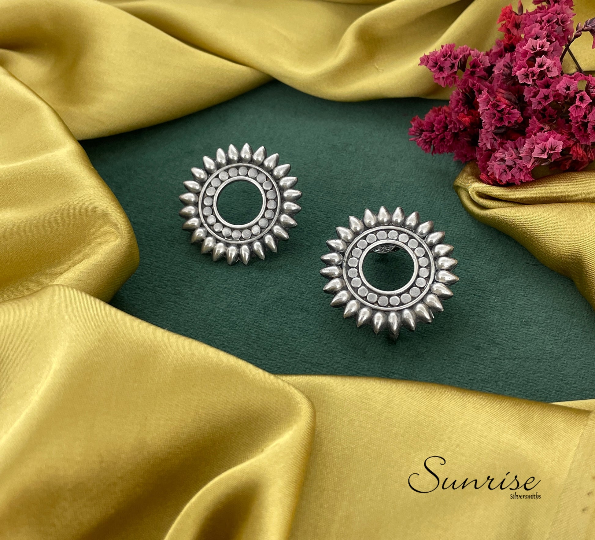 SURYAKANTHI STUDS – Sunrise Silversmiths