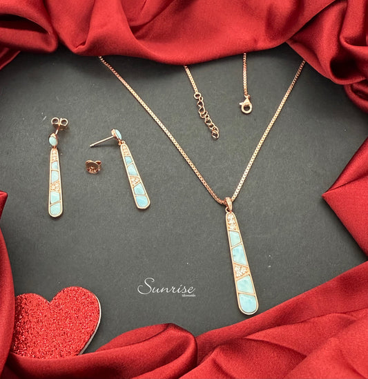 LARIMAR NECKLACE SET