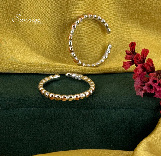 TWO TONE TOE RINGS