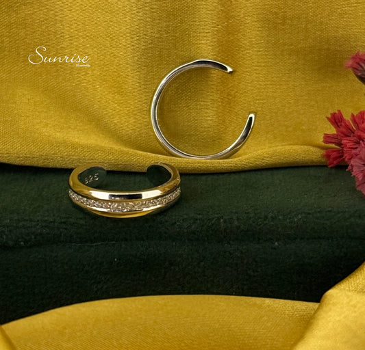 CZ BAND TOE RINGS