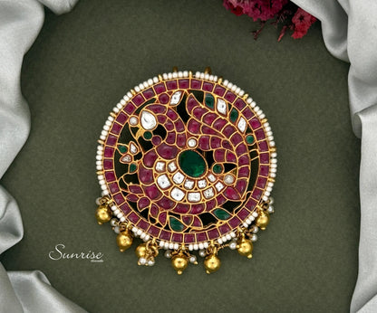 KUNDAN PEACOCK JUDA PIN