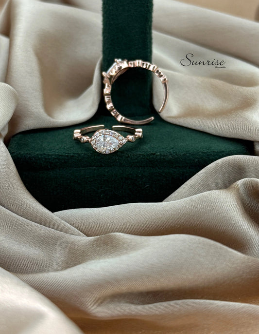 ROSE GOLD CZ TOE RINGS