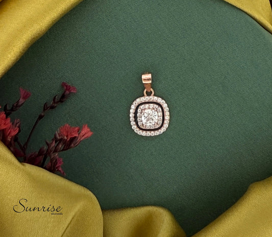 TRENDY ROSE GOLD PENDANT SET