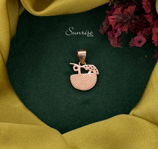 COCONUT COCKTAIL PINK ENAMEL PENDANT