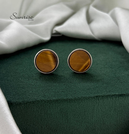 TIGER'S EYE CUFFLINKS
