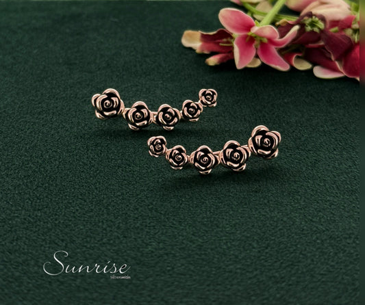 ROSE GOLD ROSE EARCLIPS