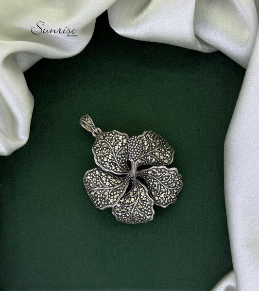 MARCASITE HIBISCUS PENDANT