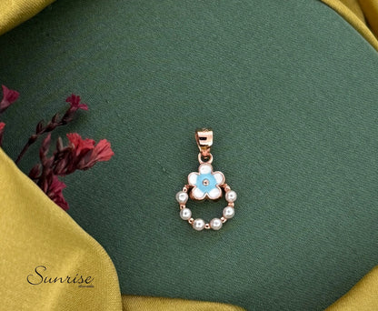 ENAMEL FLORAL PENDANT SET