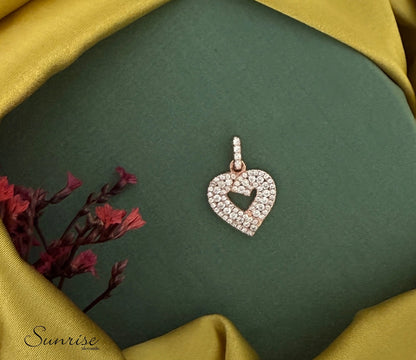 CZ ROSE GOLD PENDANT SET