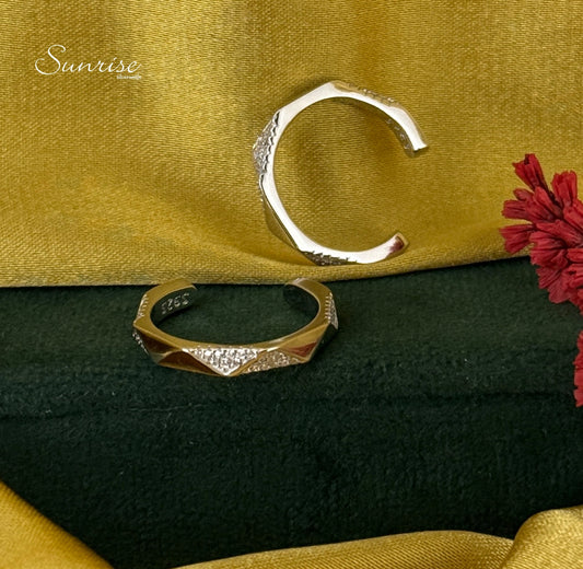 CZ BAND TOE RINGS