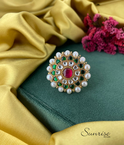 KUNDAN FINGER RING