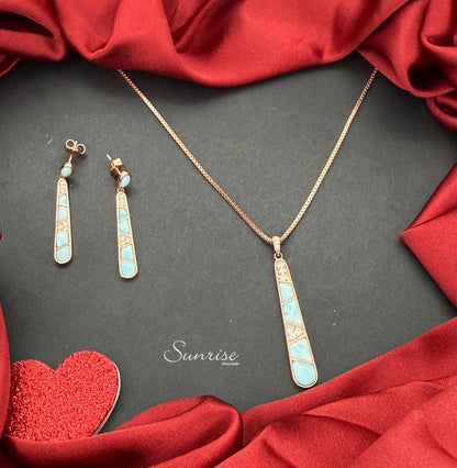 LARIMAR NECKLACE SET